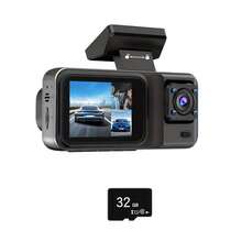 Camera hành trình 3 kênh 1080P - Ghi hình trước/trong xe/sau xe (tùy chọn), có tầm nhìn ban đêm hồng ngoại, ghi hình vòng lặp, DVR góc rộng, màn hình IPS 2.0 inch, máy ghi hình video ô tô, pin lithium 150mAh, phụ kiện ô tô đa chức năng. - màu đen - Xem 12
