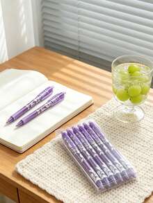 Blue And White Porcelain Print Multi-Color Retractable Thermosensitive Gel Pens 0.5mm Quick-Drying Colorful Bullet Journal Office Writing Pens - A - View 1