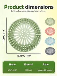 Silicone Hair Catcher Drain Cover, Anti-Clogging Sink Filter, Fast Drainage Shower Drain Cover, Suitable For Bathroom, Kitchen, Bathtub, Laundry Room, For Women Home Use - Multicolor - View 11
