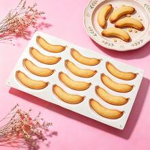 1/2pcs/12-Cavity Banana Jelly Mousse Cake Mold, Ice Cream Pudding Silicone Mold, DIY Baking Chocolate Fondant Mold - Multicolor - View 6