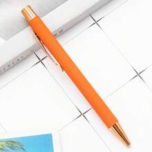 1/5/10pcs Customized Text LOGO Retractable Ballpoint Pen, Metal Middle Oil Ink Pen, Clickable Spring Pen, Promotional Pen For Students And Office Stationery, Ideal For Anniversary Or Bridesmaid Gifts, Comfortable Grip, Smooth Writing Without Ink Smudging, Portable Pen Clip, Detachable, Suitable For Office, Study, Daily Use And Business Gifts - Multi-color Ballpoint Pen - View 36