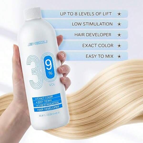 IIIMEIDU 30 Volume Developer For Hair Lightening, 9% Hair Bleach Developer & Color Deposit,31.6 Fl Oz
