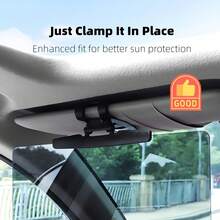 1PC Universal Clip-On Polarized Anti-Glare Car Sun Visor Extender | Car Window Sunshade/Car Sun Visor/Windshield Sunshade | Multi-Functional Protection | Car Sun Visor Extension Design Blocks Glare And UV Rays | Car Window Sunshade And Windshield Sunshade Improve Driving | Acrylic High-Definition Lens With Adjustable Clips For Secure Installation | Essential Car Accessory For Women | Car Accessories | Multi-Functional Upgrade | Suitable For Outdoor Camping Equipment And Portable Camping Supplies - 1pc - View 7