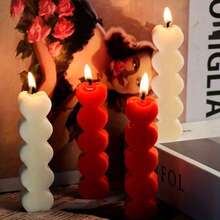 DIY Heart Candle Mold - 5-Cavity Silicone For Aromatherapy, Plaster & Resin Crafts - Home Decor Ornament Making Tool - White - View 4