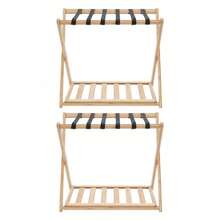 2-Pack Bamboo Luggage Racks For Guest Rooms - Bamboo Wood Color - View 9
