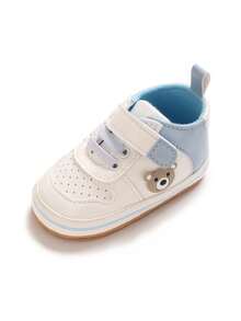 Fashion Korean Style Unisex Infant Sports Shoes, Soft Rubber Sole, Anti-Slip, Pre-Walker Shoes For 0-1 Year Old Infants - White - View 4