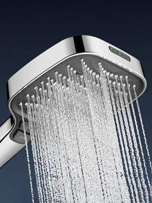 8-Mode Pressurized Filtration Square Shower Head Set, Large Panel Handheld Shower Head With 8 Adjustable Water Flow Modes, Durable Plastic Construction, Modern Fashion Style, G1/2 Universal Interface, Powerful Filtration Pressurized Square Shower Head And High-Flow Rain Shower System, Suitable For Home And Hotel Bathrooms, Essential Accessory For Modern Bathrooms And RV Bathrooms, Upgrade Your Bathroom, Provide Comfortable Bathing Experience, Ideal Choice For Holiday Gifts And Bathroom Renovation - Silver-c - View 6
