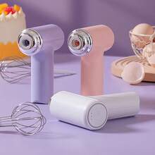Portable Electric Handheld Milk Frother, With 2 Stainless Steel Stirring Heads, 3-Speed Adjustable, Cream Frother Egg Mixer, Suitable For Coffee, Protein Shakes, Baking Cakes - Multicolor - View 11