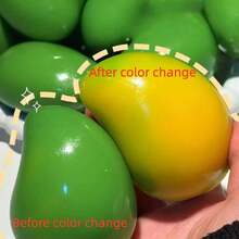 1pc Temperature Color-Changing Mango Lemon Squeeze Stress Relief Finger Toy, Suitable For Adults And Teenagers, With Scream Sound Sensor Dragon Fruit And Orange Shapes - 彩色 - 查看 7