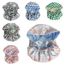 Cute Cartoon Floral Print Polyester Work Hat, Daily Sports, All Seasons - Large Long Hair Hat - View 1