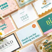 20/200/500/1000pcs Customized Business Cards, Personalized Full Color Logo/Photo/Design Card Printing, Suitable For Small Businesses, Offices, Corporate Marketing Identity Cards, Trade Show Company Advertising Materials, Father's Day And Special Occasions - Multicolor - View 3