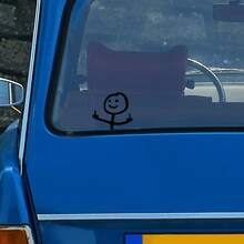 Funny  Stick Figure Car Decal, Humorous Reflective Sticker - Multicolor - View 7