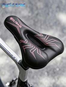 Bicycle Seat Silicone Cushion Cover With Double Hook And Loop Fastener, Stable And Non-Slip, Universal For Mountain And Road Bikes, Soft Saddle For Long-Distance Commuting And Cycling, Comfortable For Long Rides, Outdoor Cycling Accessory, Silicone + Memory Foam Filling, Hollow Breathable, Anti-Slip Bottom - Multicolor - View 6