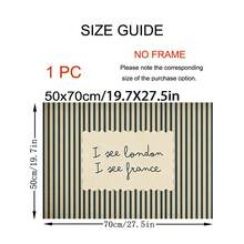 1pc Black Striped Toilet Paper "I See London I See France" Humorous Quote Wall Art Print "This Is A High-End Place" Canvas Poster Minimalist Bathroom Art, Vintage Striped Retro Bathroom Wall Art Print, Bathroom Gift Christmas Decor, Framed/Unframed - Letter - View 24
