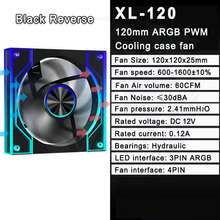 Panoramic Lens ARGB Case Fan, Low Noise Hydraulic Bearing With Anti-Vibration Pad Design, Temperature Control Computer Cooling Fan - 查看 11