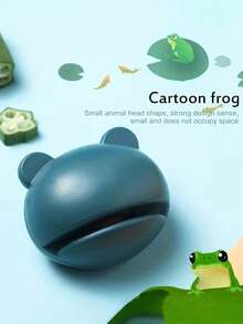 1Pc Mini Cute Cartoon Frog Knife Sharpener, Manual Nonelectric Plastic Blade Restorer, Compact Portable Playful Kitchen Gadget For Home Office Camping - A - View 6