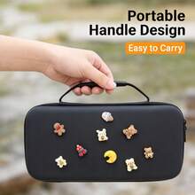 DIY Customizable Random Pattern Switch 2/Switch OLED/Switch NS Storage Bag, With Detachable Cute Resin Pendant, Hard EVA Shockproof Portable Travel Protective Storage Bag, Detachable Decorative Parts Leave No Marks And Do Not Scratch The Shell - View 10