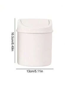 Mini Papelera de Escritorio de Plástico con Tapa Giratoria, 3 Colores Disponibles, Perfecta para Oficina en Casa, Cocina, Dormitorio, Tocador, Almacenamiento de Escritorio, Papelera Compacta, Contenedor de Basura Pequeño, Organizador de Basura Giratorio - Papeleras de los dormitorios - Ver 8