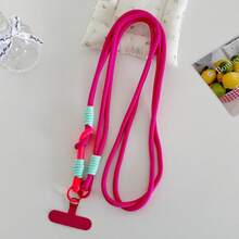 2-Section Double-Buckle Long Phone Lanyard With Clip, Versatile Crossbody/Neck/Hand-Carry Strap, Thick Anti-Loss Outdoor Climbing Lanyard, Fashionable Ins Style Outdoor Travel Strap, Suitable For Water Bottle Lanyard - Multicolor - View 1
