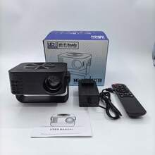 MOMAN Ultra-Pocket HD 迷你投影機 | 雙頻 WiFi 無線螢幕投放、內建喇叭、1280*720P 原生解析度、4K 影片解碼，相容手機、筆記本電腦與 DVD 播放機，EU/UK/US 電源適配器可選，適用家庭劇院 - 彩色 - 查看 9
