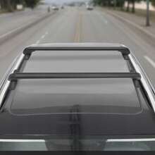 New Black Aluminum Car Roof Rack With Lock 1m Bar 75kg Load Capacity - Black - View 8