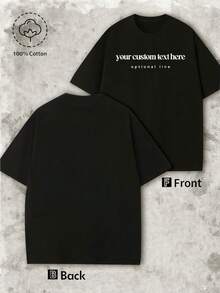 Women's Summer Short-Sleeve T-Shirt, Oversized Plus-Size Tee, Cotton Knit Fabric, Modern Urban Style - Black - View 7