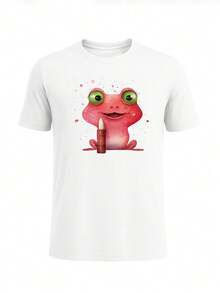 Herren T-Shirt mit Buchstaben-Grafikdruck, Baumwolle, Kurzarm - Weiss - Übersicht 2