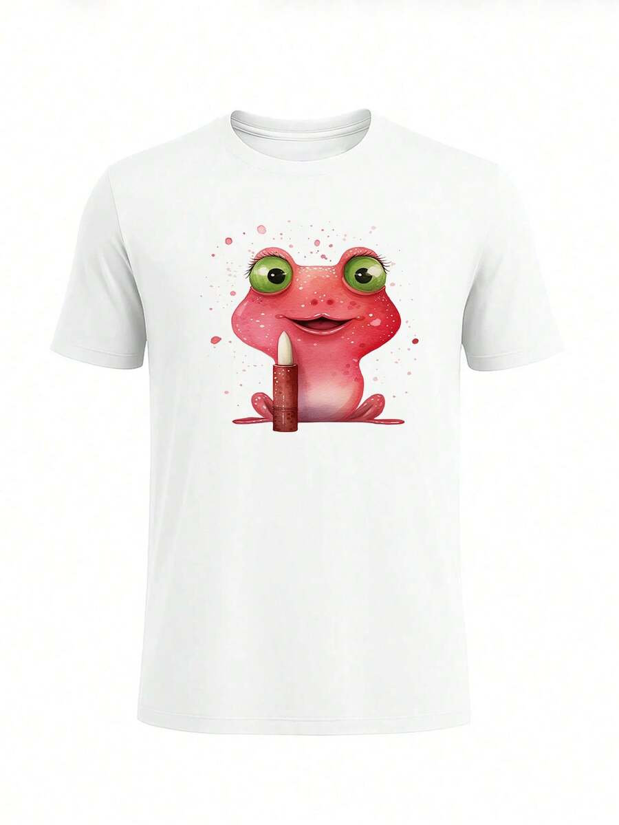 Herren T-Shirt mit Buchstaben-Grafikdruck, Baumwolle, Kurzarm