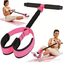 Upgraded Resistance Band With Handles, Handles Available In 29cm/11.4in And 23cm/9.05in, Soft Foam Fabric Foot Pedal, Seated Exercise Equipment For Abdomen, Waist, Arms, Core/Abs And Legs - Multicolor - View 3