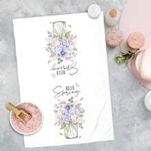 2/4/48pcs Spring Vase Watercolor Floral Print Kitchen Towels - Ultra Soft, Absorbent Polyester Dishcloths And Hand Towels, Perfect For Holiday Decor, Kitchen Decor, Party Decor - Multicolor - View 6