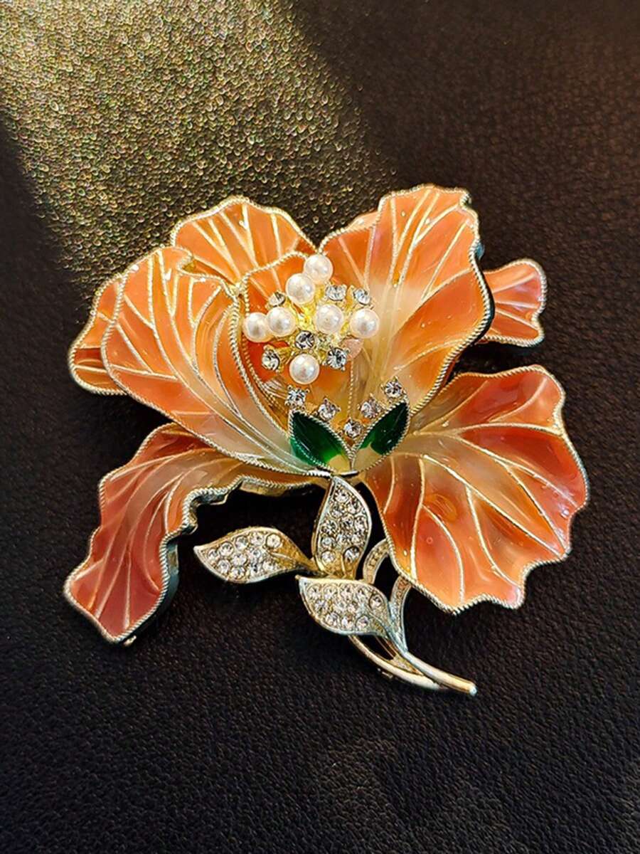 1件大花朵胸針,高端奢華優雅胸針別針 - 花朵胸針 - 查看 1