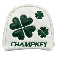 Clover Golf Putter Headcover With Magnetic Closure, Premium PU Leather Golf Club Head Cover, Embroidered Four Leaf Clover Design, Protective Putter Cover For Men Golfers, Golf Accessories Gift - D - View 5