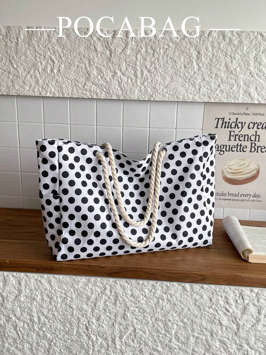 Women's Beach Bag, Large Waterproof Beach Tote Bag With Zipper, Waterproof Sandproof Pool Bag, Large Tote Bag (Random Pattern)