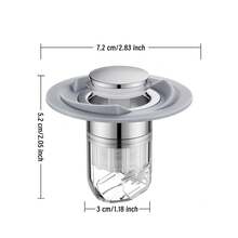 1PC Bathroom Pop-Up Drain Core|Sink Anti-Odor Drainer|Washbasin Leak Stopper|Filter Anti-Clogging Drain Plug|Home Plumbing Accessory - Floor Drain - View 7