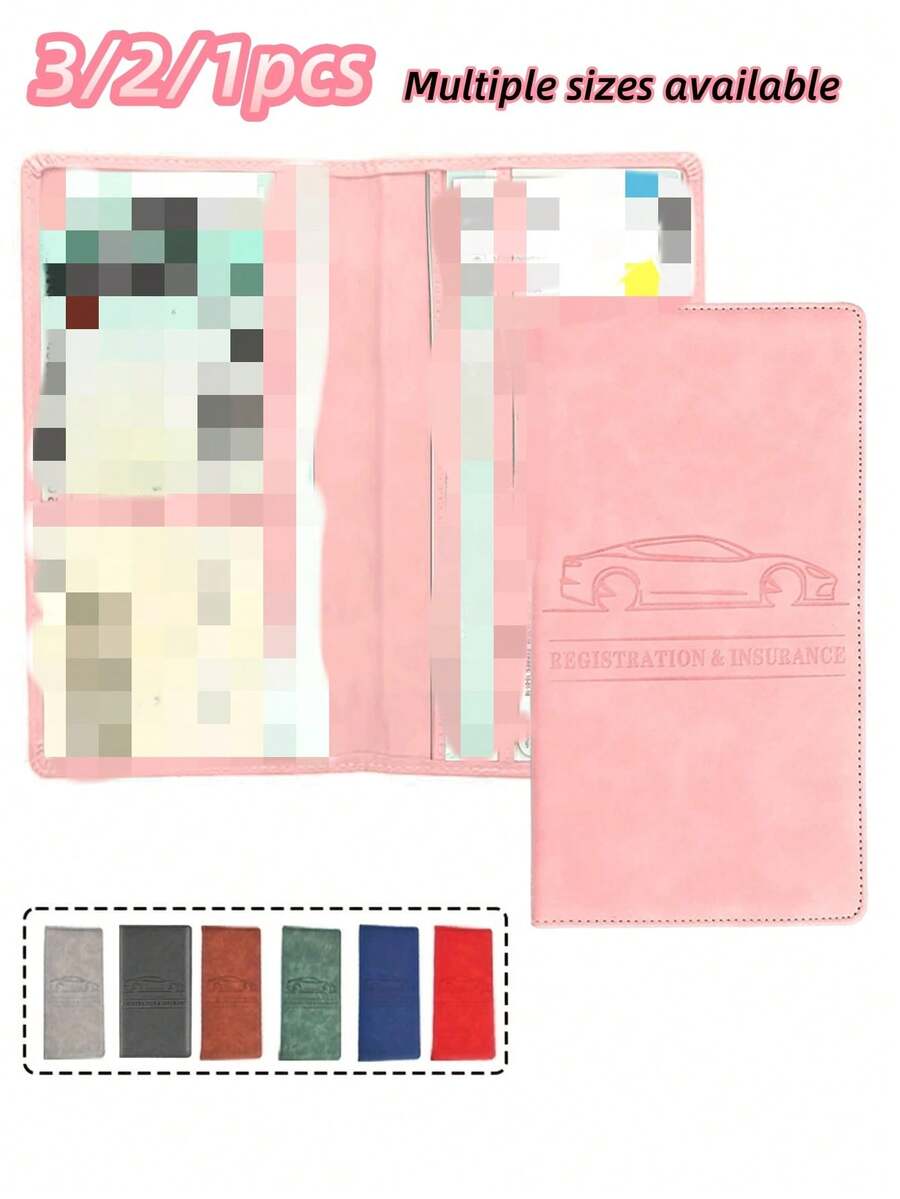 3/2/1件 PU 車用駕照與證件夾，旅行必備，學校用品，假期必需品，度假護照夾