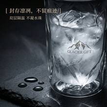 2pcs Glacier Glass Cups, Double-Wall Insulated Glassware, Premium Glassware Suitable For Whiskey, Cocktails, Beer, Iced Coffee, Tea, Milk, Juice - White - View 3