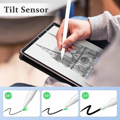 Palm Recognition & Tilt Sensitive Fast Charging Stylus Pen, Compatible With 2018-2026 Air 3/4/5/6/7, Mini 5/6/7, 6/7/8/9/10/11, Pro 11 Inch, Pro 12.9 Inch