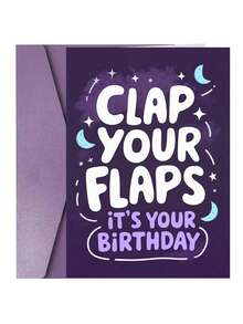 1pc Birthday Card, "Flap Your Wings" Humorous Birthday Card, Suitable For Birthday Celebration Party Gift, Thickened And Enlarged Envelope And Card - Multicolor - View 13