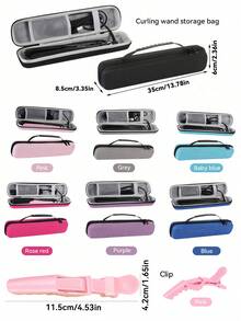 Curling Iron Portable Storage Box Hairdressing Tools Travel Organizer Curling Organizer Portable Hair Straightener Case Hair Accessories Organizer Hot Hair Travel Supplies Summer Travel Vacation Home Bathroom Decor Holiday Lightweight Durable - Multicolor - View 11