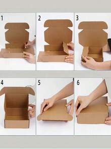 3-Layer Corrugated Kraft Paper Gift Box, Thickened, Suitable For Birthday Party Gift Packaging, Back To School, Valentine's Day - Multicolor - View 9