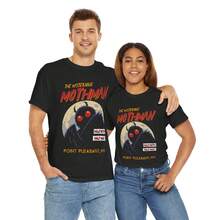 Mothman Cryptid T-Shirt Unisex Vintage Moth Man Tee - Black - View 3