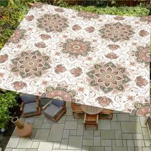 1 pieza Vela de sombra solar cuadrada con estampado geométrico de girasol fresco, adecuada para patio pequeño, piscina, área de ocio al aire libre de villa. Sombrilla de playa, tela de sombra solar para exteriores, toldo de playa, tienda de playa, sombra solar para patio, cenador al aire libre, cenador - Bohemia C - Ver 16