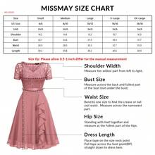MIUSOL Elegant Women's V-Neck Contrast Lace Sequin Flowy Chiffon Swing Dress, Ruffle Trim Ruched Hem For Wedding Guest, Prom, Homecoming, Birthday Party - 紫紅色 - 查看 7