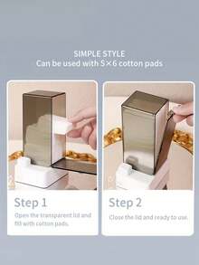 Press-Dispensing Cosmetic Storage Box, Large Capacity Dust-Proof And Moisture-Proof, Keeps Hands Clean - Multicolor - View 8