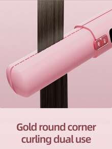 迷你 USB 充電式捲髮棒，負離子護髮，LED 數位溫度控制最高 320°C，便攜式旅行與宿舍使用，隨身造型必備工具 - 多色 - 查看 4