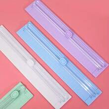 1 pieza Cortadora de papel A4 bidireccional multifuncional, recortadora de papel manual portátil de oficina con regla, pieza única/aleatoria - A - Ver 6