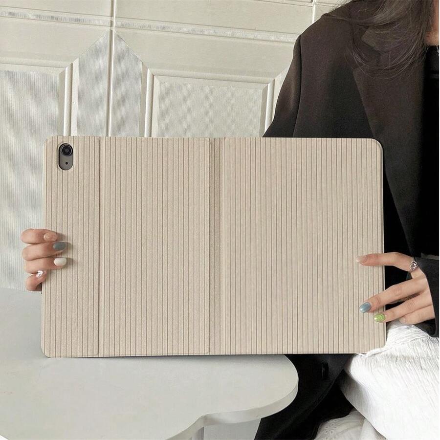 1件書本式翻蓋平板保護殼，多角度支架保護套附筆槽，相容 iPad 10代 10.9吋 2022 智慧保護殼/Air 13(M3 2025)/Air 11(M3 2025)/11(A16 2025)/Galaxy Tab S10+/S9/A17，適用於 Pad、MatePad、Pad、Honor 平板、Xiaoxin Pad - 彩色 - 查看 1