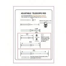 1 Juego de Barra de Cortina Telescópica Ajustable, Barra de Tensión sin Taladro, Adecuada para Cortinas Ligeras; El Estilo A es un Diseño de Barra de 2 Secciones, el Estilo Universal es un Diseño de Barra de 3 Secciones, Resistente y Estable, Adecuada para Ventanas, Puertas, Baños y Decoración del Hogar - Negro - Ver 3
