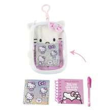 Hello Kitty Cerdá 女孩毛絨文具套裝 - 帶背包夾的鉛筆盒、迷你筆記本和粉紅色鋼筆，閃亮設計，官方授權，開學禮物 - 選項 2 - 查看 1