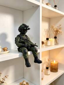 Soldier Action Figure, Military Man Equipped With Night Vision Goggles And Sniper Rifle, Green Special Forces Toy Model, Suitable For Adults, Modern Combat War Game Figure, Desktop Decoration, Collectible Gift - A - View 7
